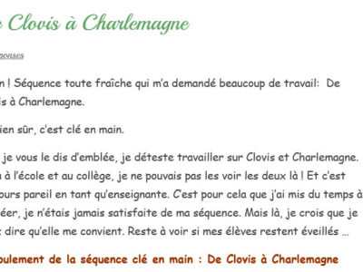Séquence clé en main de Clovis à Charlemagne - L'ardoise à craie
