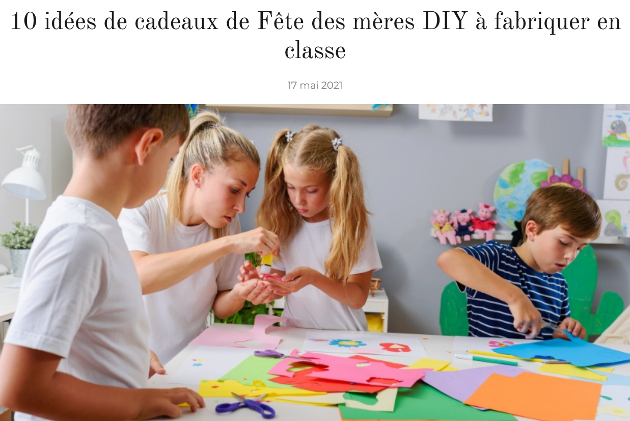 10 idées de cadeaux de Fête des mères DIY à fabriquer en classe - CMP
