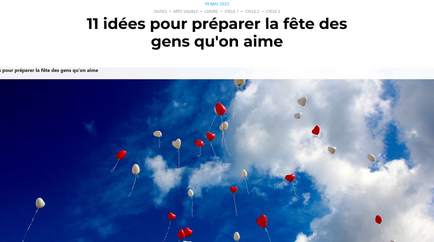 11 idées pour préparer la fête des gens qu'on aime - Edumoov - CMP
