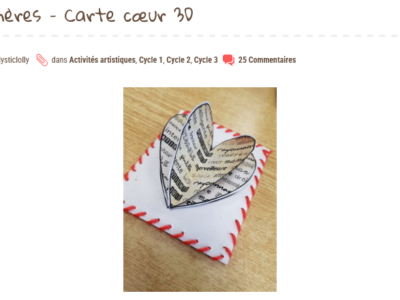 Fête des mères – Carte cœur 3D - Mysticlolly